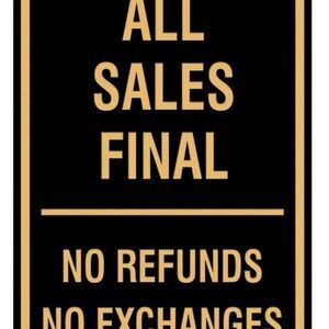 Black and Gold Sign - All Sales Final